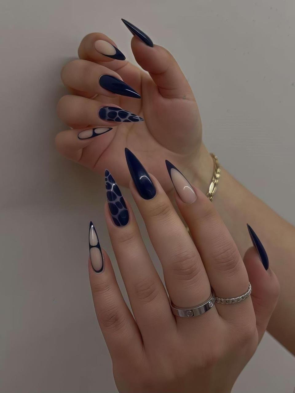 Nail design — navy