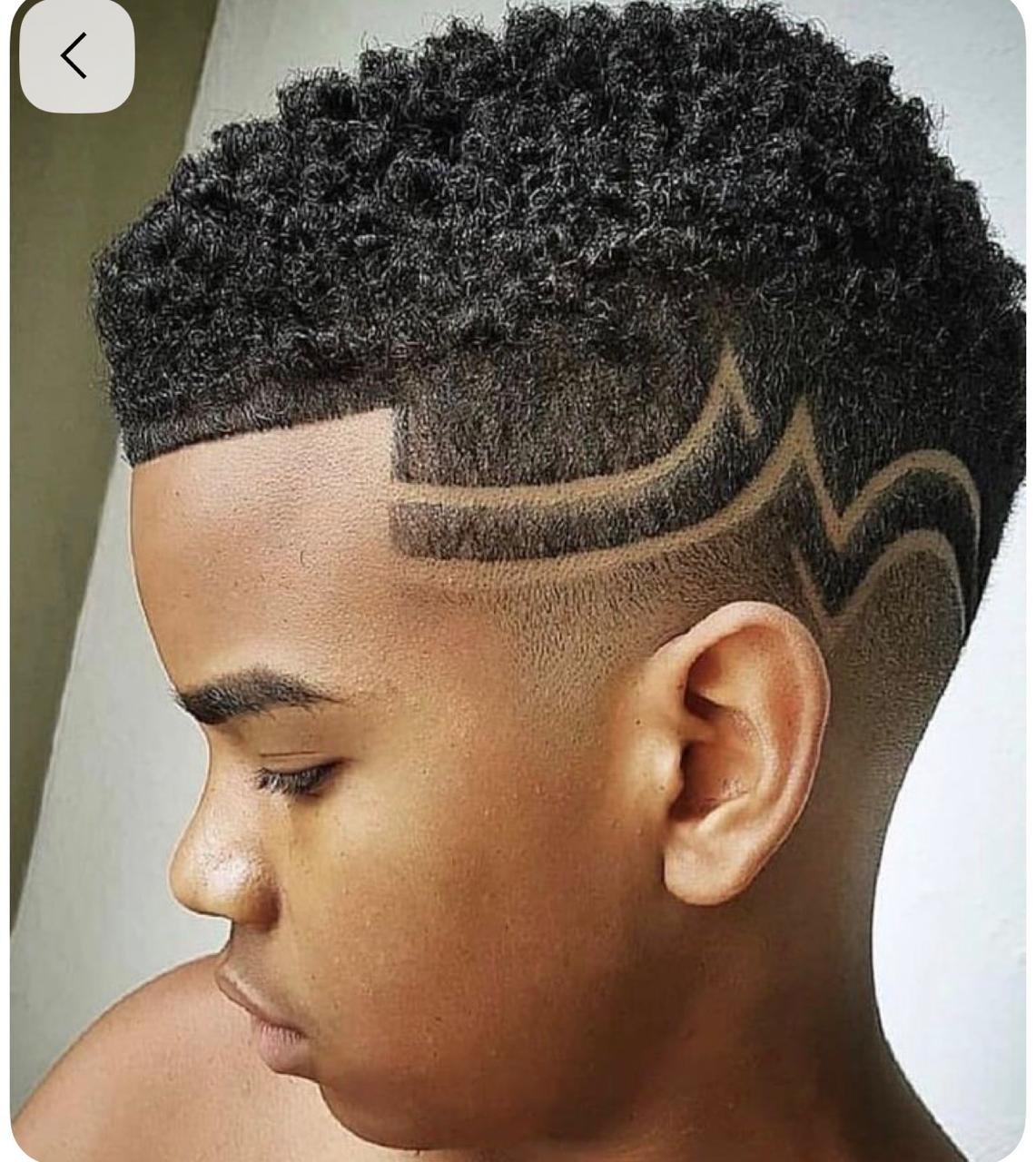 Afro with hair design