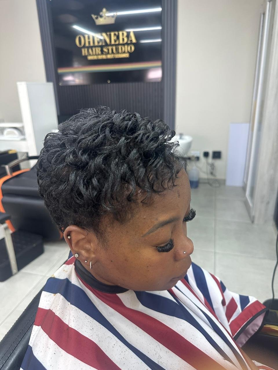 Short natural style — in our studio