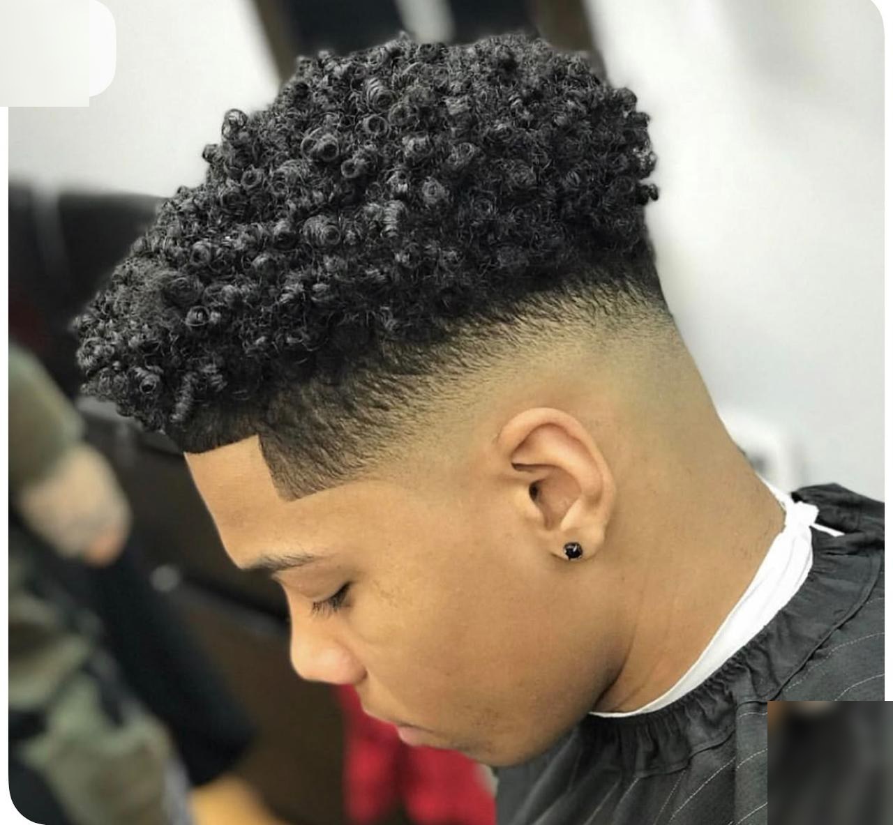 Curly top with fade