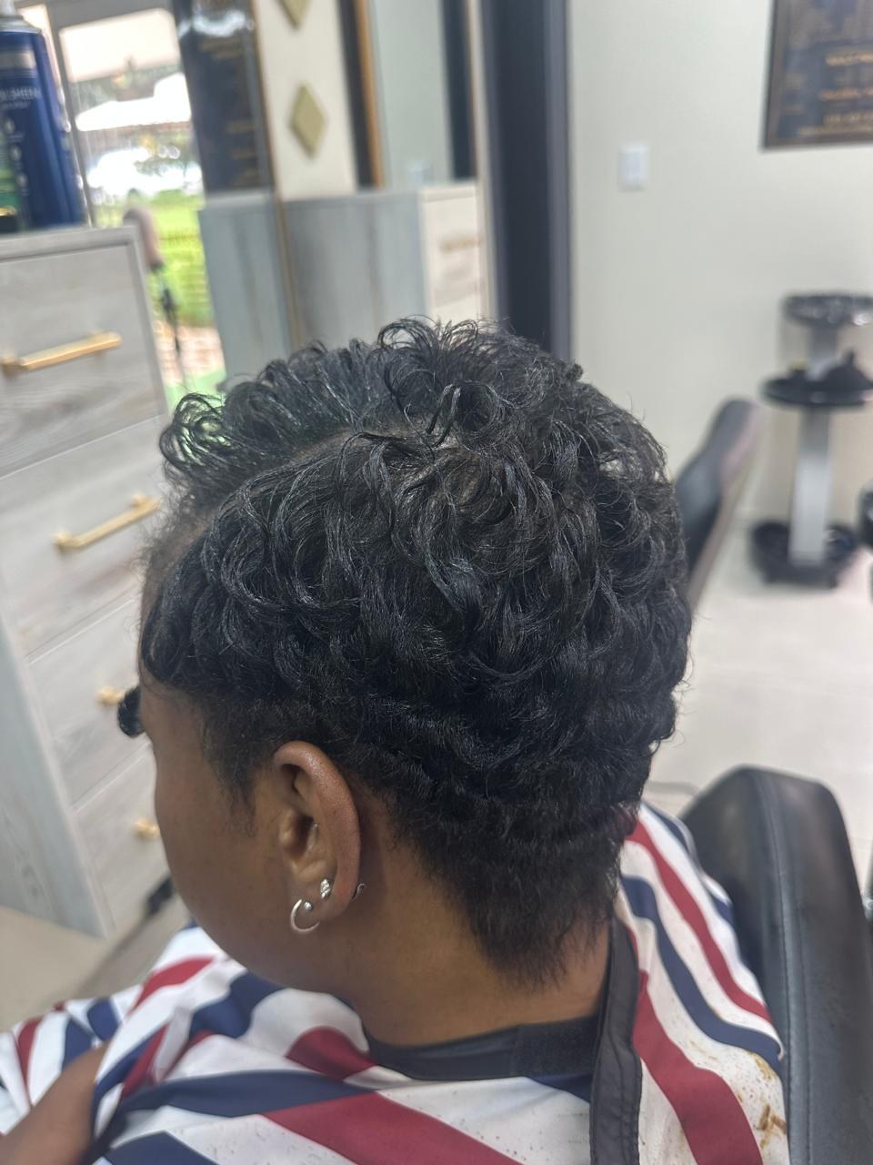 Short natural cut — in our studio